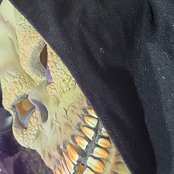 Skull Skeleton Halloween Scary Creepy Ghost Face Costume Horror Mask Black Cover - Picture 4 of 6